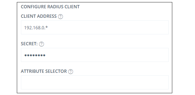 RADIUS with Token Scenario - RADIUS Client Filter