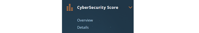 CyberSecurity Score Menu Options