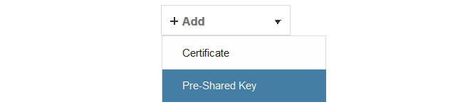 Add Pre-Shared Key