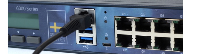 NetShield 6000 Series RJ45 Local Console Port Connection