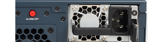 NetShield 9000 Series PSU Alarm Shutoff Button