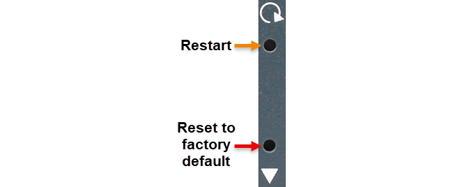 The 9000 Series Restart And Reset Buttons