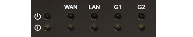 The NetWall E10 Status Lights
