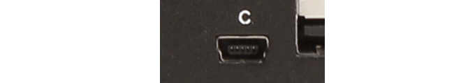 The E80B Mini-USB Local Console Port
